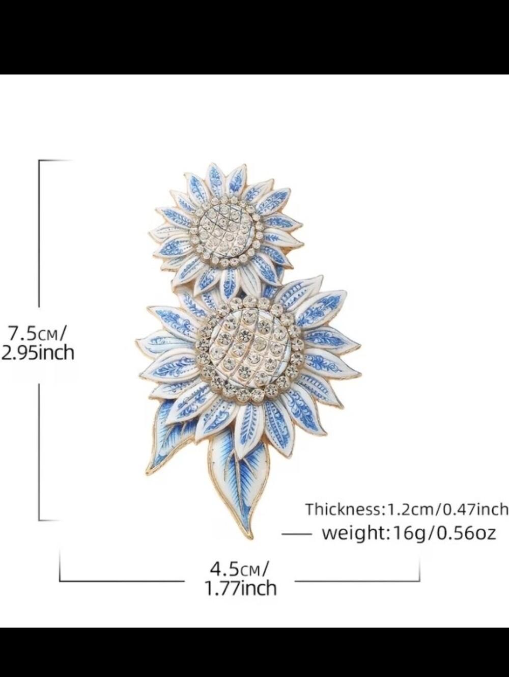 Sunflower 🌻 Brooch NEW - Picture 5 of 11